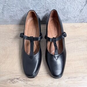 Footthrills Mary Jane Shoes Black T Strap Comfort Classic Minimal Womens 6.5